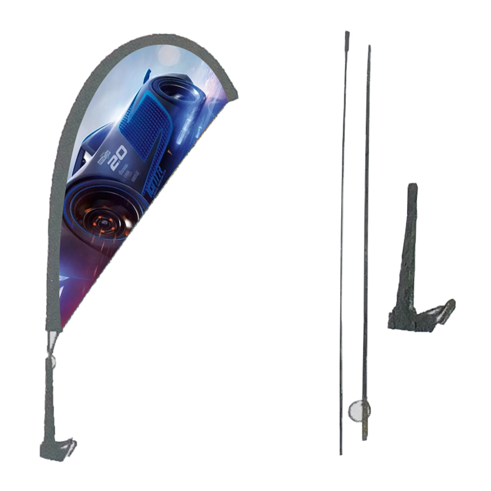 Teardrop shaped car flags MLD-D002